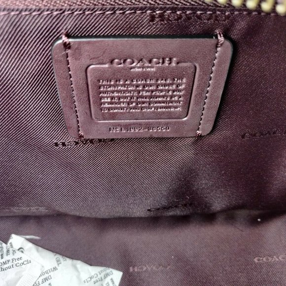 Coach 38550 Dreamer 36 Gunmetal Oxblood NWT - Picture 8 of 10